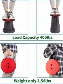 Optimized All-In-One Folding Stool, 400 Lbs Capacity, Portable Telescopic Stool For Outdoor Camping And Hiking - A - View 8