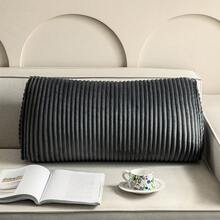 1 buah Bantal Sofa Ruang Tamu Kombinasi Sandaran Punggung, Bantal Penyangga Pinggang Empuk, Bantal Punggung Segitiga, Desain Minimalis, Cocok Untuk Kantor - Dark Grey - View 6