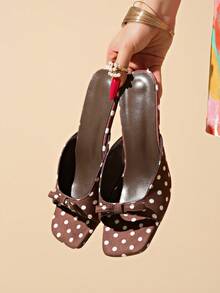 2026 Spring/Summer New Women's Mule Style High Heel Sandals - Brown - View 7