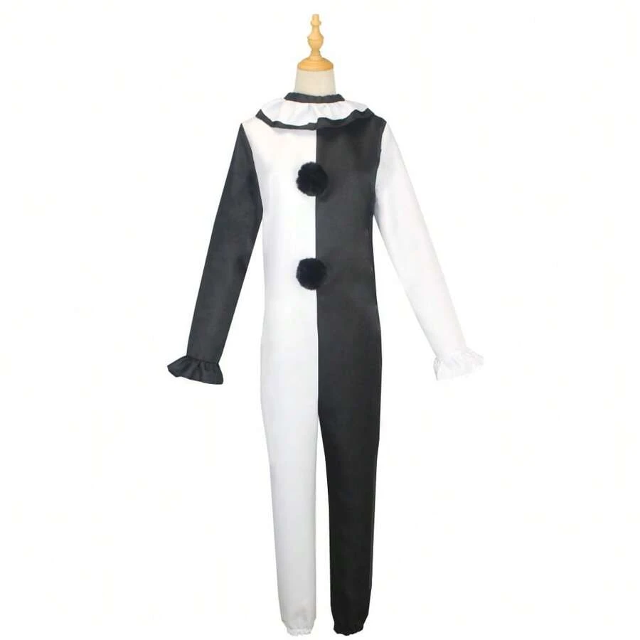 Terrifying Clown Costume From A Horror Movie In Stock For Cosplay And Stage Performances - Clothes + Scarf - View 1