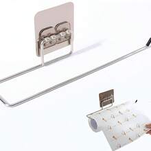 1/2 Set Kitchen Paper Towel Holder, Bathroom Toilet Paper Storage Rack, Towel Rack, Cabinet Cloth Hanging Rack Self-Adhesive (Silver), Bathroom Toilet Paper Holder, Kitchen Stainless Steel Wall Hook, Towel Rack Paper Towel Holder, Bathroom Water-Absorbing Hanging Rack - Toilet Paper Holder - View 8
