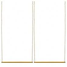 Golden Steel Ceiling Mounted Clothing Racks, 2 Pack Adjustable Chain Hanging Garment Organizer, 70.86in Height Hanger With Smooth Edges, 11.02lbs Load Capacity Open Style Display Rack For Retail Store Home Cloakroom Mall - Gold - View 7