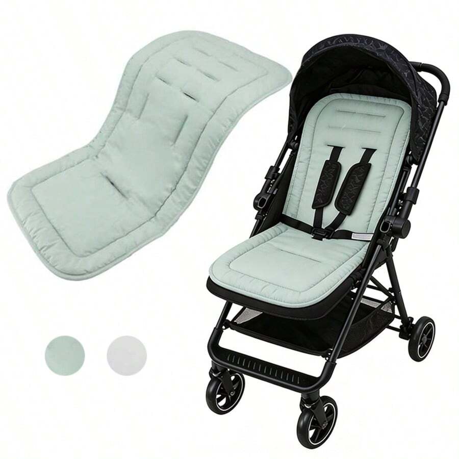 miracle baby 嬰兒推車坐墊,兒童墊,四季款,推車配件,高視野推車嬰兒睡眠墊 - 灰拼綠 - 查看 1