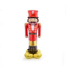 53 Inch Standing Golden Christmas Nutcracker Soldier Foil Balloon, Christmas And New Year Party Decoration - Multicolor - View 5