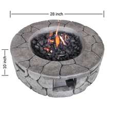 9'' H X 28'' W Fiber Reinforced Concrete Outdoor Fire Pi - Regular - View 1