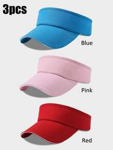 1pc Women's Sun Hat, Tennis Golf Sun Hat, Solid Color Summer Hat With UV Protection And Breathable Mesh, Adjustable Lightweight Ponytail Friendly Design, Suitable For Outdoor Sports, Multiple Colors Available - Multicolor - View 29