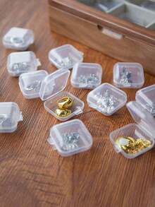 2/3/5/10/20/30PCSMini Plastic Storage Box, Clear Jewelry Storage Box, Portable Earplug Storage Case, Jewelry Beads Container With Lid, Multipurpose - Clear - View 3