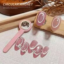 Cat Eye Nail Art Magnetic Tool Set, Professional Magnetic Nail Art Set, Includes Double-Headed Magnet, Ring Magnet, Cylindrical Magnet And Cat Eye Magnetic Wand, Strong Magnetic Effect, Suitable For 3D Starry Sky Velvet Cat Eye Gel Nail Polish, DIY Salon Nail Art Accessories - Multicolor - View 17