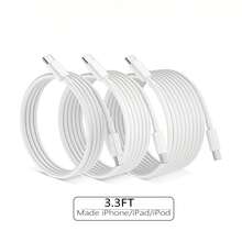 1/3 Stücke 3.3ft/6.6ft USB-C zu USB-C Datenkabel, kompatibel mit iPhone 17/16/15 Pro Max, S26/S25/S24/S23/S22/S21, Laptop, Switch, Steam Deck und anderen Type-C Geräten, Handy Ladekabel - Weiss - Übersicht 8