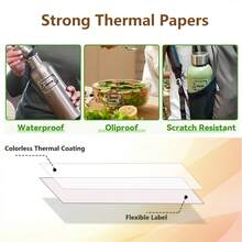 DayTransparent Self-Adhesive Thermal Paper Roll - 57mm X 2.5m, Compatible With Most Mini Printers | Create Receipts And Labels Without Batteries, Office Supplies, Clear Printing, Self-Adhesive Backing, Smooth Surface, Printers, Retail Stores - View 11