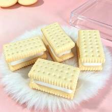 1pc Japanese Style Sandwich Cookie Slow Rebound Multi-Layer Mousse Sticky Stress Relief Toy, Round Or Square Available, Super Stress Relieving. Also Can Be Used As Creative Small Ornament Or Small Gift - Multicolor - View 14