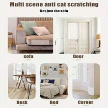 1 Roll Anti Cat Scratch Furniture Protector Tape Self-Adhesive PVC Transparent Tape Couch Guard Pads Stickers For Couch Sofa,Pet Supplies Cat Scratch ,Cat Accessories - 20*300cm - View 7