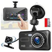 Dash Cam Front And Rear, 1080P Dashcam With 4'' Touchscreen, Dual Car Camera Dash Cam With 32GB SD Card,Super Night Vision,WDR,Parking Monitor,G-Sensor,Loop Recording,Max 512GB - A-32GB - View 10