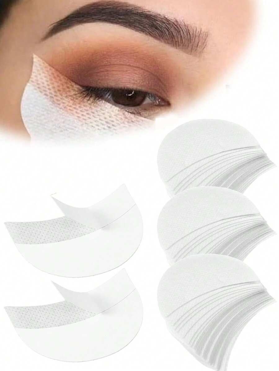 100/30/10pcs Eyelash Removal Cotton Pads, Eyelash Removal Patches, Eyelash Extension Tools, Non-Woven Fabric Eyeshadow Patches, Eyelash Protection Isolation Adhesive Pads, Makeup Tools, Eye Tools - Multicolor - View 1