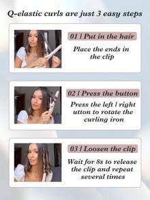CRASTS 32mm Automatic Curling Iron, Dual-Use Curl And Straighten Hair Styler, Fast Heating, Adjustable Temperature, Large Wave Styling Curling Clip - Pink - View 7