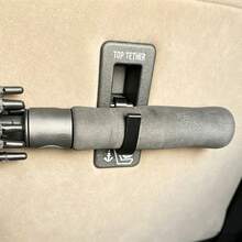 2件裝黑色免打孔汽車座椅背掛鉤,通用重型汽車收納掛鉤,適用後車廂,可掛雨傘與購物袋 - 查看 9