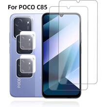 Pelindung Layar Kaca Tempered untuk Xiaomi POCO X8/X8 Pro/X7 Pro/C85, Pelindung Lensa Kaca Tempered Berkualitas Tinggi, Film Kaca Tempered Anti Gores, Bebas Gelembung, 2+2pcs/Paket - Clear - View 10