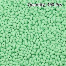 400 pièces de perles acryliques de couleur mélangée en forme de cacahuète avec trou, matériel pour la fabrication de bijoux DIY, collier, bracelet, accessoires perlés faits main - Perles de cacahuètes colorées à faire soi-même - Voir 17