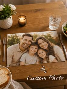 Personalized Wedding Photo Placemats, Customized Couple Dinner Mats, Suitable For Wedding Reception, Reusable And Easy To Clean - Multicolor - View 4