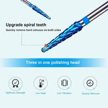 Broca Limpiadora De Cutculas De Carburo De Grano Medio De Cono Pequeo De 3/32 inch Para Taladros Elctricos De Uas: Herramienta Profesional De Manicura Para Salones De Uas Y Uso Dom - inicial - Ver 5