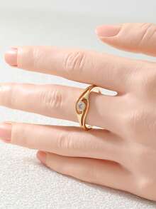 Exquisite Vintage Halo Ring, Suitable For Women, Luxury Ring, Elegant High-End Jewelry, Perfect For Wedding, Engagement, Party, Daily Wear And Gift, Women's Ring, Luxurious Vintage Hollow Ring, Perfect Accessory For Holidays And Gatherings - Two-color - View 3