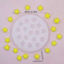 Mini 17-Cavity Star & Heart Shaped Silicone Mold, DIY Resin Epoxy Aromatherapy Candle Accessories, Home Decor Multi-Purpose Mold - Five-pointed Star Heart - View 3