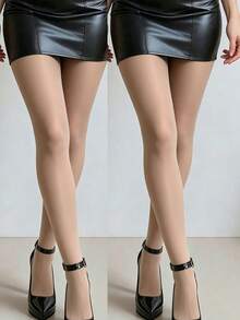 1 Pair Women's Sexy Ultra-Thin Basic Pantyhose - Apricot - View 6