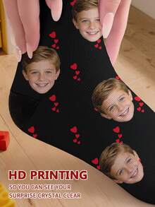 Calcetines de media caña con patrón personalizado para niños, adecuados para regalos - Multicolor - Ver 4