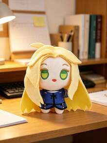 PRAGMATA 絨毛黛安娜娃娃 金髮綠眼女孩絨毛娃娃 創意禮物 兒童生日派對 居家裝飾 女孩房裝飾 遊戲收藏品 - 藍黃 - 查看 4