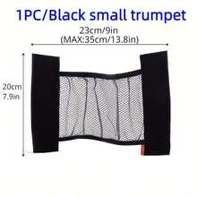 1/2 Piece Car Trunk Organizer - Durable Nylon Mesh Storage Net For Vehicle Interior Accessories, Elastic Cargo Net Pocket For Rear Seat Back Hanging Bag - Beige - View 6