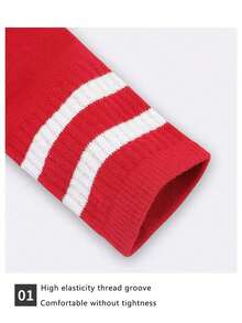 3 Pairs Kids Knee-High Soccer Socks, Long Sports Socks, Suitable For 3-8 Years Old Children Daily School Wear, Back To School, First Day Of School - Multicolor - View 7