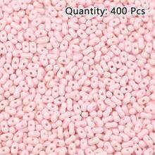 400 pièces de perles acryliques de couleur mélangée en forme de cacahuète avec trou, matériel pour la fabrication de bijoux DIY, collier, bracelet, accessoires perlés faits main - Perles de cacahuètes colorées à faire soi-même - Voir 18