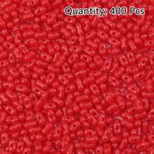 400 pièces de perles acryliques de couleur mélangée en forme de cacahuète avec trou, matériel pour la fabrication de bijoux DIY, collier, bracelet, accessoires perlés faits main - Perles de cacahuètes colorées à faire soi-même - Voir 12