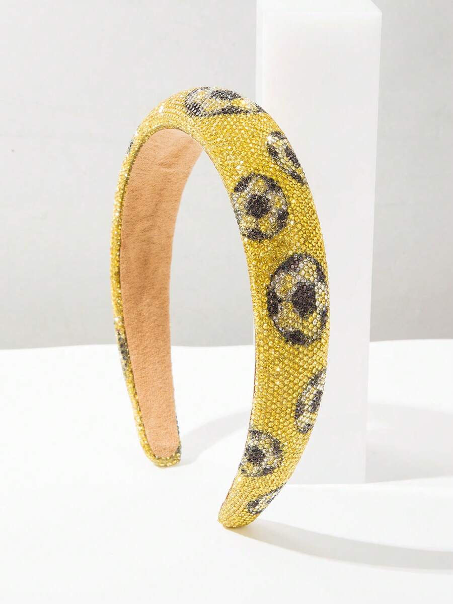 1pc Fashionable Elegant Rainbow Chocolate Fragment Hair Hoop Hair Accessory - FG666 - Yellow - View 1