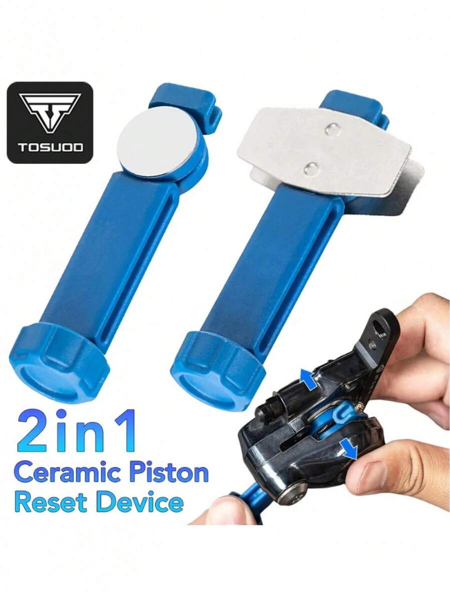 TOSUOD 1 Set Bicycle Hydraulic Brake Piston Non-Destructive Resetting Device, Bicycle Repair Tool Carbon Steel Piston Caliper Expander, Lightweight And Portable, Powerful Function, Perfect Tool For Brake Maintenance