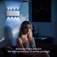 USB Rechargeable Smart Motion Sensor Wall Light Indoor, RGB Color Changing LED Night Light, Magnetic Mount Wireless Wall Lamp For Bedroom Bathroom Hallway Wardrobe Cabinet Stairs Home Decor - RGB Wall Light - View 8