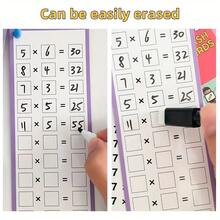 1 Set/Multiplication Learning Cards + Division Training Cards Cognitive Math Cards, Erasable Practice Cards, Reusable Flashcards, Student Learning Cards 1-12 Addition Subtraction Multiplication Division Practice Cards Teacher Teaching Aids Christmas Gift - Set - View 6