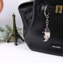 1pc Cute Otter Metal Keychain, Cartoon Animal Bag Charm, Back To School Aesthetic Accessory - Multicolor - View 3