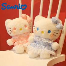 1pc 24cm/9.4in Plush Doll, Plaid Lace Dress With Bow Stuffed Doll, Soft Pillow, Room Desktop Bedroom Decor, Suitable For Girls Children Teens Birthday Valentine's Day Graduation Gift - Multicolor - View 8