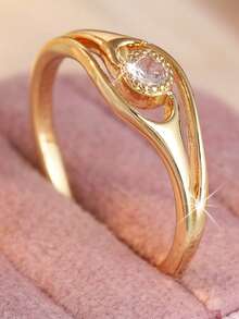 Exquisite Vintage Halo Ring, Suitable For Women, Luxury Ring, Elegant High-End Jewelry, Perfect For Wedding, Engagement, Party, Daily Wear And Gift, Women's Ring, Luxurious Vintage Hollow Ring, Perfect Accessory For Holidays And Gatherings - Two-color - View 9