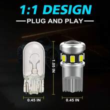 S&D T10 Led Canbus W5W Led Bulbs WY5W 168 194 Error Free Car Interior Lights Dome License Plate Lamp 6000K White 12V - A - View 4