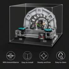 New Enhanced Acrylic Collection Box Protective Display Case - Snap-Lock Fixed, Figure Collection Display Box, Transparent Storage Box, Model Toy Storage Display Box, Collectibles/Sneakers/Architectural Model Transparent Display Case, High Transparency Box, Black Base, Acrylic Material, Durable And Stain-Resistant, Suitable For Displaying Collectibles, Model Statues - Snap Fastener - View 2