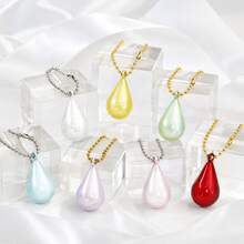 7pcs Dreamy Water Drop Water Harp Bell Pendant, Bag Charm, Phone Lanyard Keychain Accessory, Lucky Bell, Backpack USB Drive Decoration, Girly Healing Gift, INS Popular Portable Accessory - Multicolor - View 5