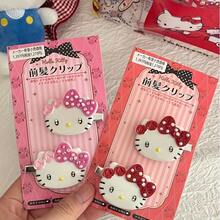 SANRIO 2件櫻花系列側夾/髮夾/瀏海夾，百搭時尚，適合日常裝飾，理想的節日禮物、聖誕禮物 - A - 查看 9