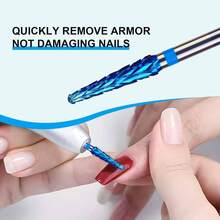 Broca Limpiadora De Cutculas De Carburo De Grano Medio De Cono Pequeo De 3/32 inch Para Taladros Elctricos De Uas: Herramienta Profesional De Manicura Para Salones De Uas Y Uso Dom - inicial - Ver 7