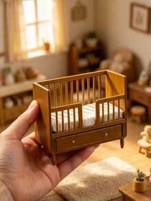 1pc 10.7cm Dollhouse Miniature Fence Bed Decor, Suitable For Miniature Diorama Scenery, Figurine Atmosphere Setting, Still Life Photography Background Prop, Architectural Model Layout, Desktop Aesthetic Soft Decoration, Art Collection Display, Studio Window Display, Birthday Commemoration, Anniversary Gift, Christmas New Year, Valentine's Day, Housewarming Gift, Business Niche Souvenir, Suitable For All Seasons Spring Summer Autumn Winter - Multicolor - View 2
