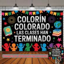 Poster Perayaan Kelas Bahasa Spanyol Berwarna-warni 2D 1 buah, Latar Belakang Lanskap Kain, Dekorasi Tradisional, Spanduk Kelas & Kantor, Dekorasi Liburan, Spanduk Foto - 10 - View 1