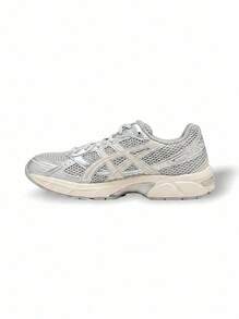 Asics Gel-1130 女款运动鞋健身跑步休闲轻便缓震透气厚底标志亲肤日常灰色燕麦色 1202A164-023 - 灰色/銀色 - 查看 1