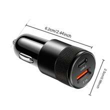3.1a Pd Car Charger, Black - Black - View 7