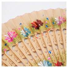 Abanico plegable con patrón aleatorio, estilo clásico español, abanico plegable vintage hecho a mano de bambú con borlas, abanico plegable minimalista de moda, abanico de danza de madera hueca pintado por ambos lados, artesanía de decoración del hogar, regalo elegante para mujeres, boda, fiesta, actuación de cheongsam - Varios estilos - Ver 6